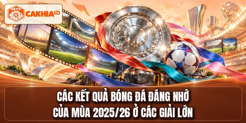 Các kết quả bóng đá đáng nhớ của mùa 2025/26 ở các giải lớn