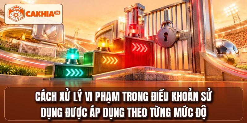 Cách xử lý vi phạm trong điều khoản sử dụng được áp dụng theo từng mức độ