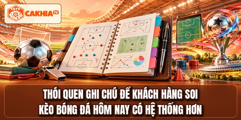 Thói quen ghi chú để khách hàng soi kèo bóng đá hôm nay có hệ thống hơn
